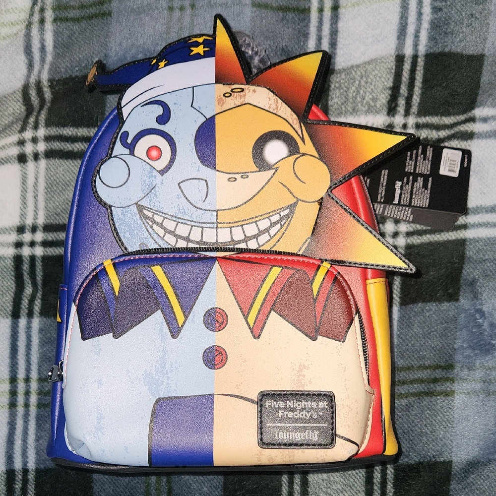 Loungefly Five Nights at Freddy's Colorful Sun and Moon Backpack